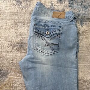 Y2K Amethyst Jeans Womens Size 16 Low Rise Bootcut Light Wash Denim